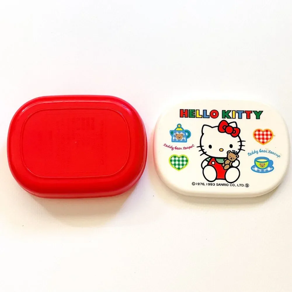 Vintage Hello Kitty Container Food Snacks Red White 1993 Made in Japan Good Cond